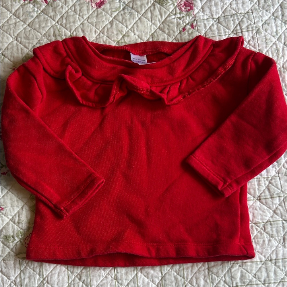 Red Ruffled Kids Top